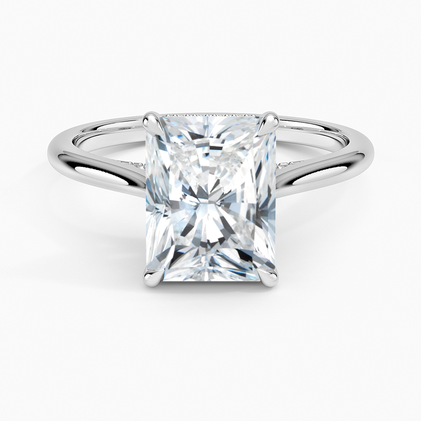 Sally Radiant lab-grown diamond ring, top, 2 ct