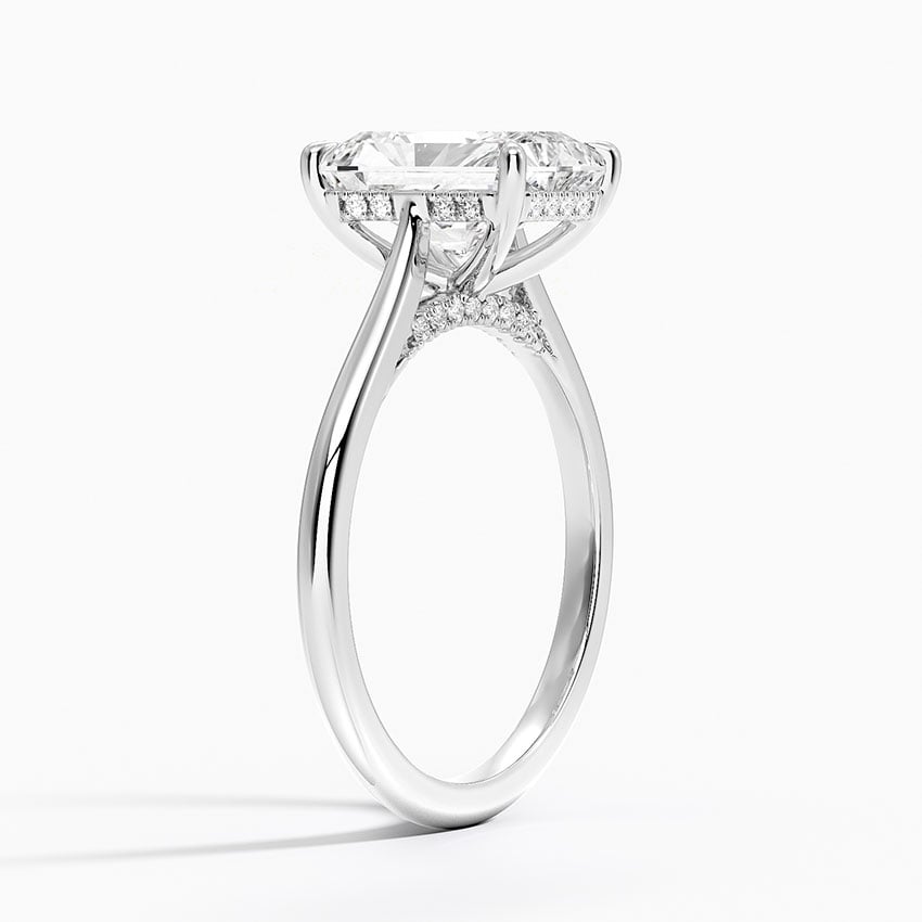 Sally Radiant lab-grown diamond ring, side1, 2 ct