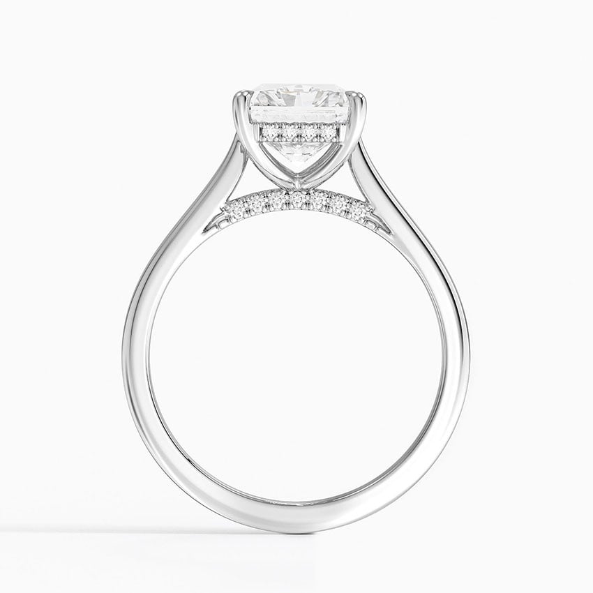 Sally Radiant lab-grown diamond ring, side2, 2 ct