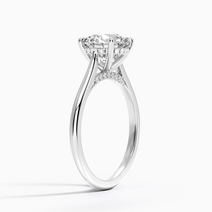 Trista Round lab-grown diamond ring, side1, 2 ct