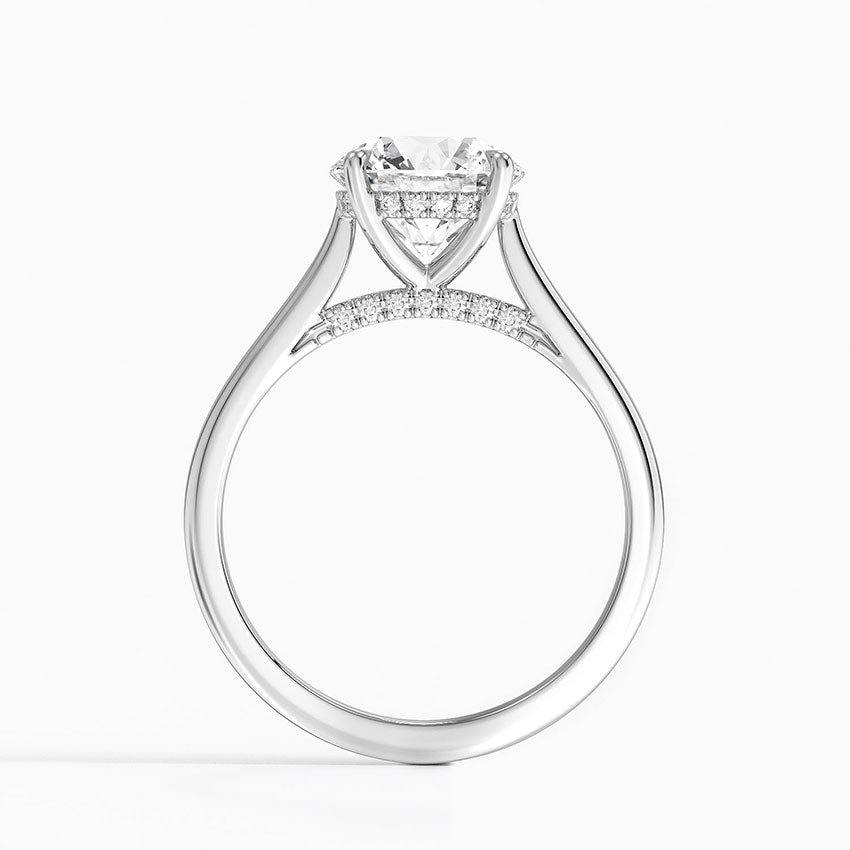 Trista Round lab-grown diamond ring, side2, 2 ct