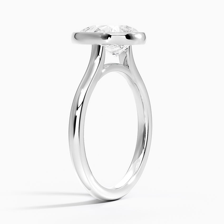 Ursula Pear lab-grown diamond ring, side1, 2 ct