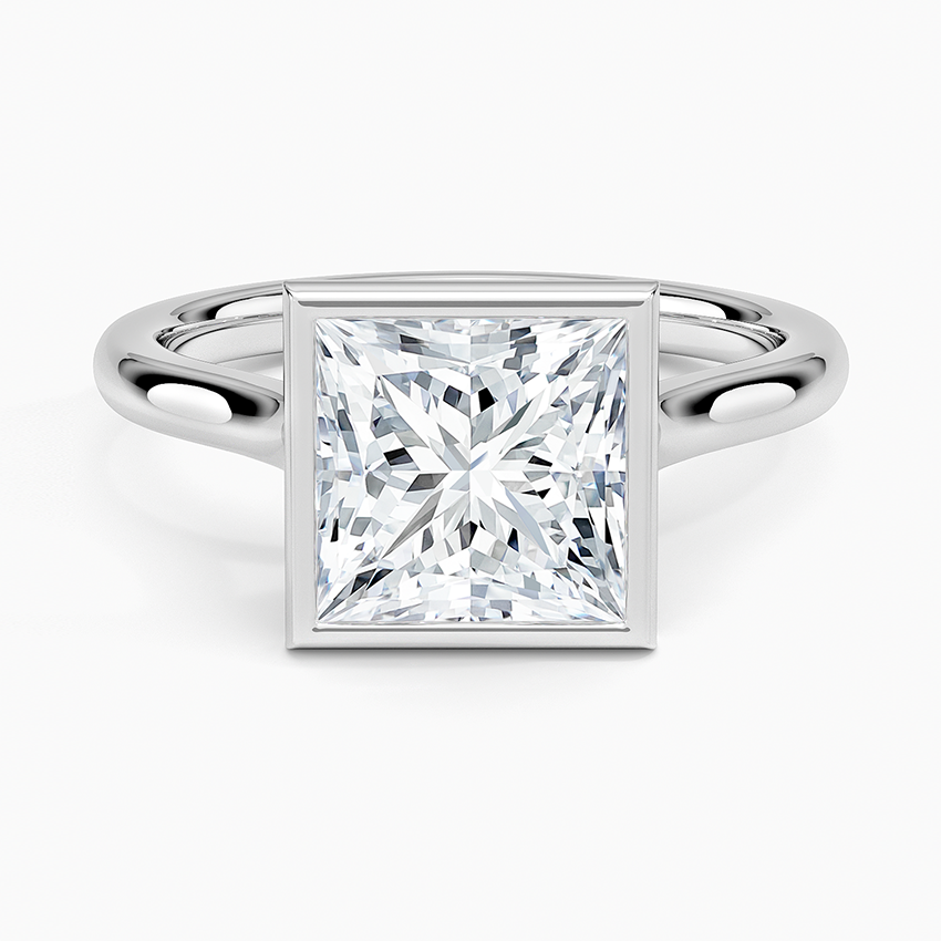 Virginia Princess lab-grown diamond ring, top, 2 ct