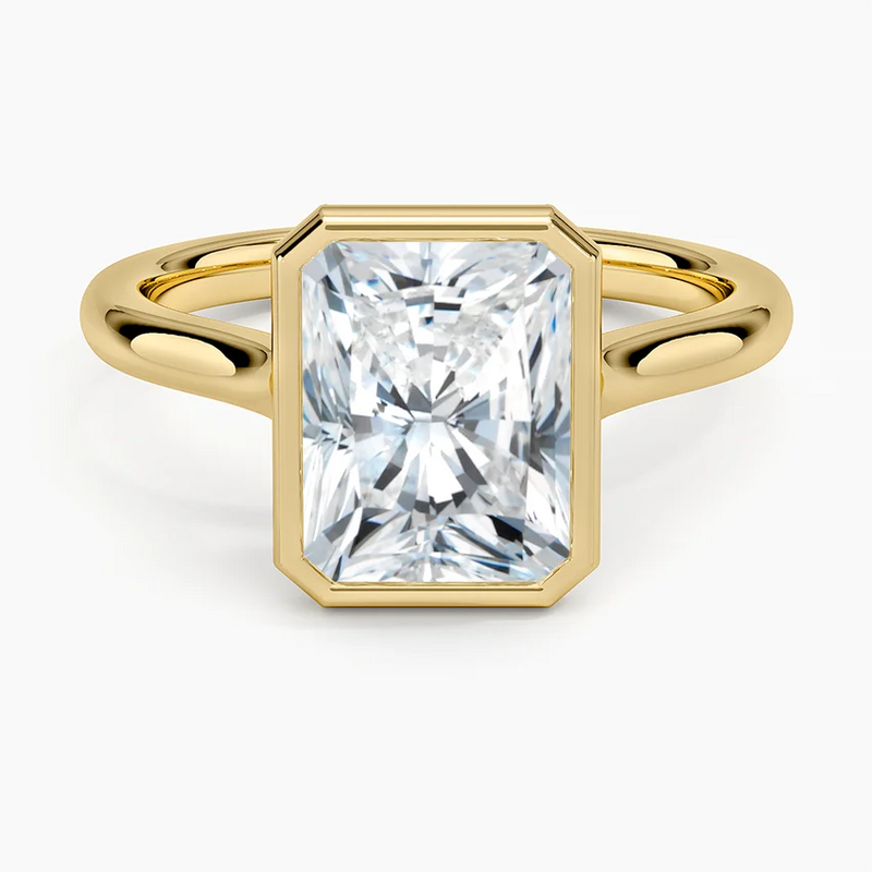 Sparrow Radiant lab-grown diamond ring, top view, 2 carat