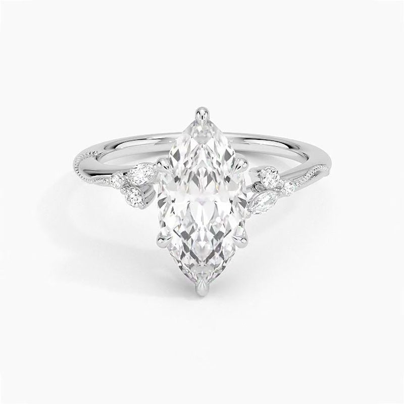 Newport Diamond Ring - White Gold - 360 Loop
