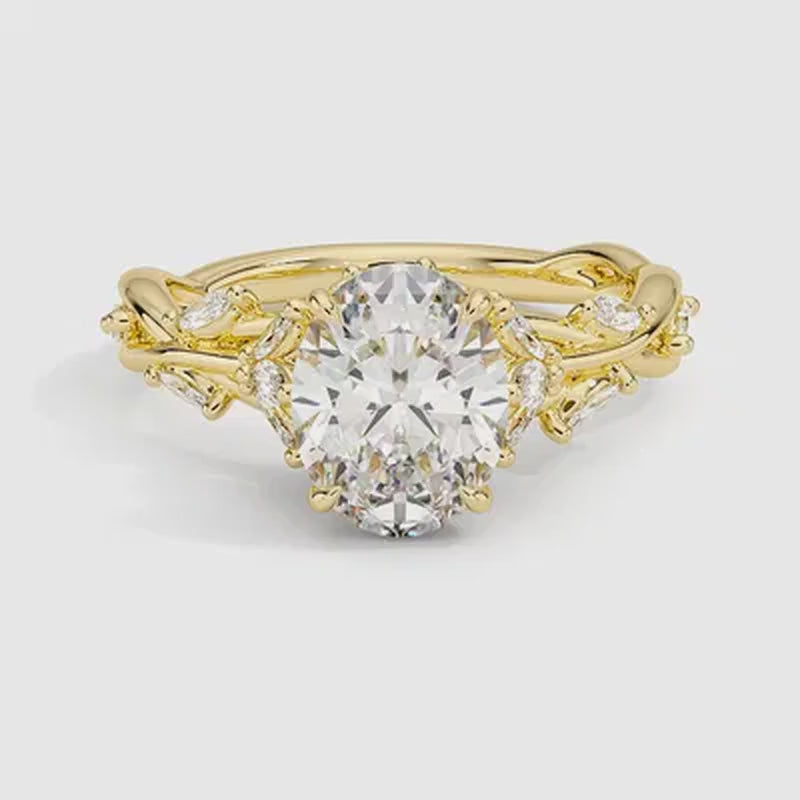 Capri Diamond Ring - Yellow Gold - 360 Loop