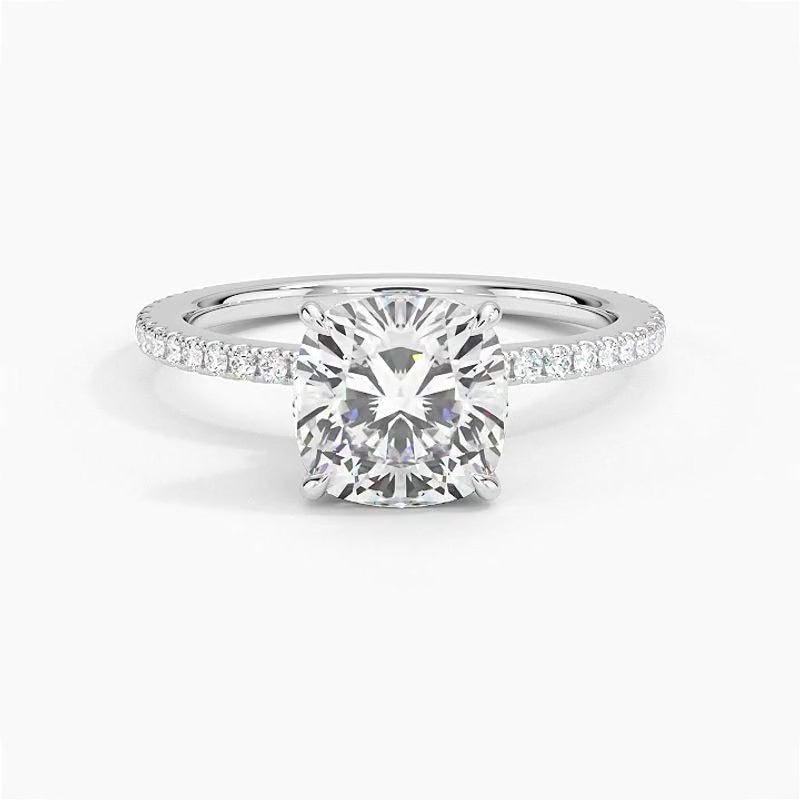 Monaco Diamond Ring - White Gold - 360 Loop