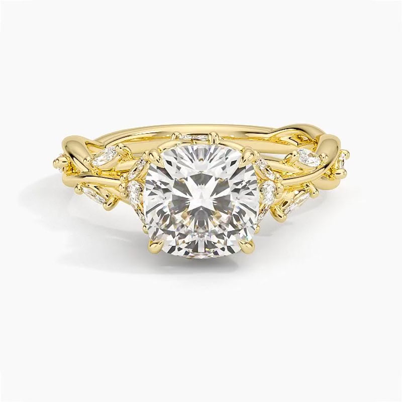 Sicily Diamond Ring - Yellow Gold - 360 Loop
