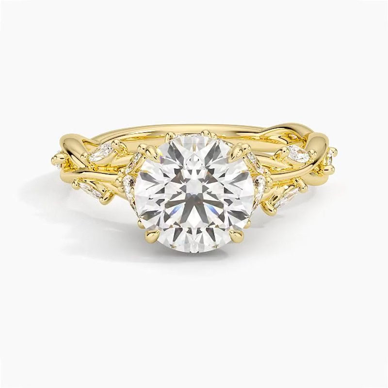 Positano Diamond Ring - Yellow Gold - 360 Loop