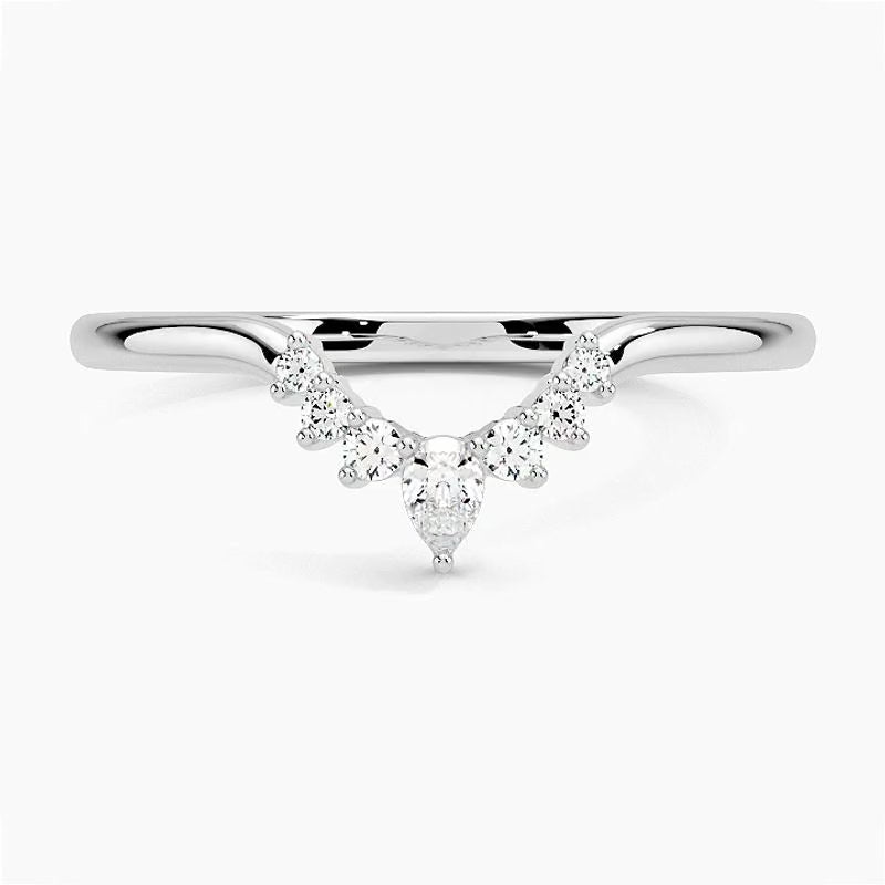 Crescent Embrace - White Gold - 360 Loop
