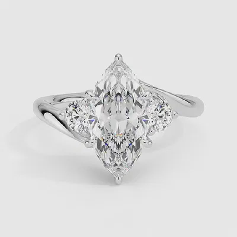 Portofino Diamond Ring - White Gold - 360 Loop