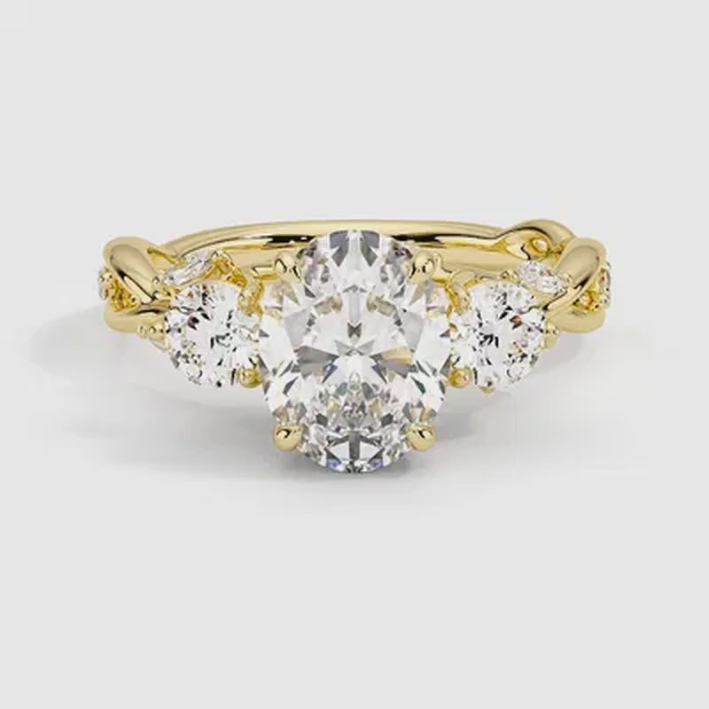 Santorini Diamond Ring - Yellow Gold - 360 Loop