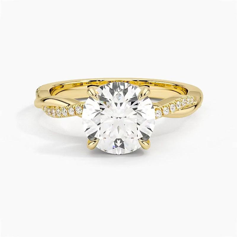 Nara Diamond Ring - Yellow Gold - 360 Loop