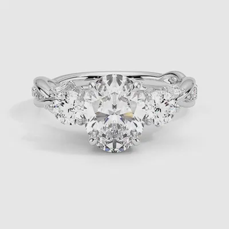 Santorini Diamond Ring - White Gold - 360 Loop