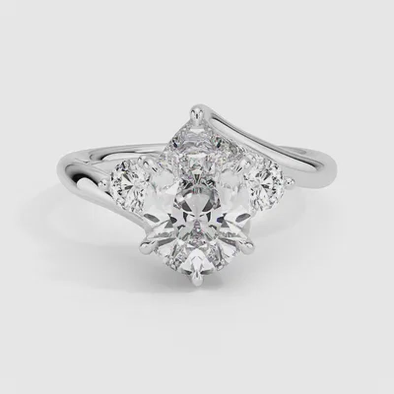 Kauai Diamond Ring - White Gold - 360 Loop