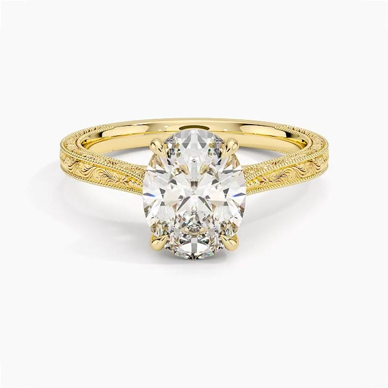 Hakone Diamond Ring - Yellow Gold - 360 Loop