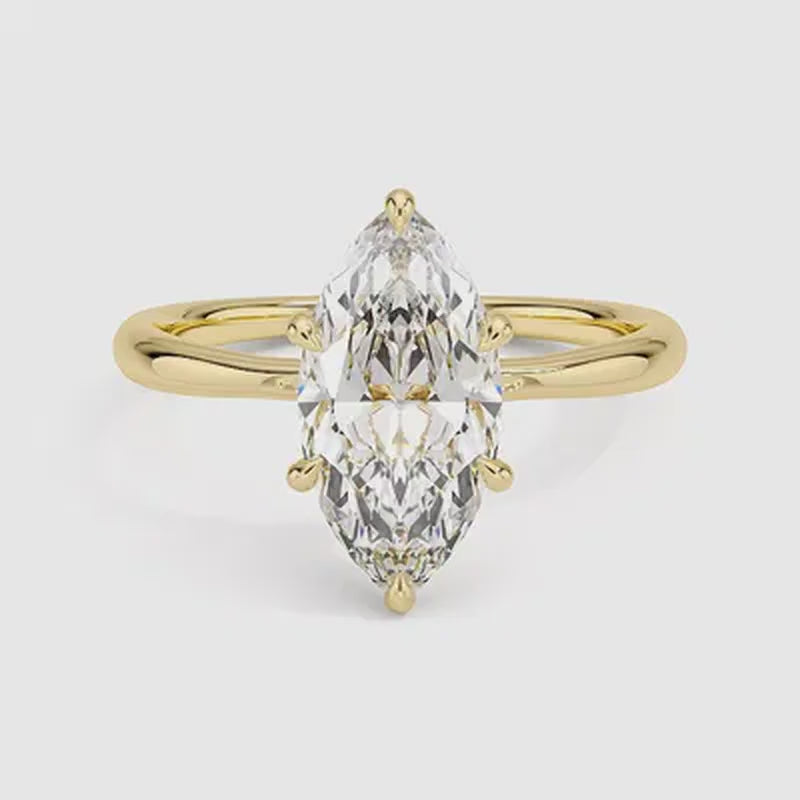 Kyoto Diamond Ring - Yellow Gold - 360 Loop