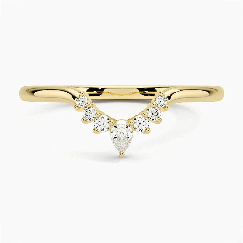 Crescent Embrace - Yellow Gold - 360 Loop