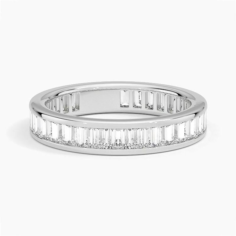 Baguette Colonnade - White Gold - 360 Loop