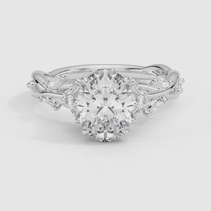 Capri Diamond Ring - White Gold - 360 Loop