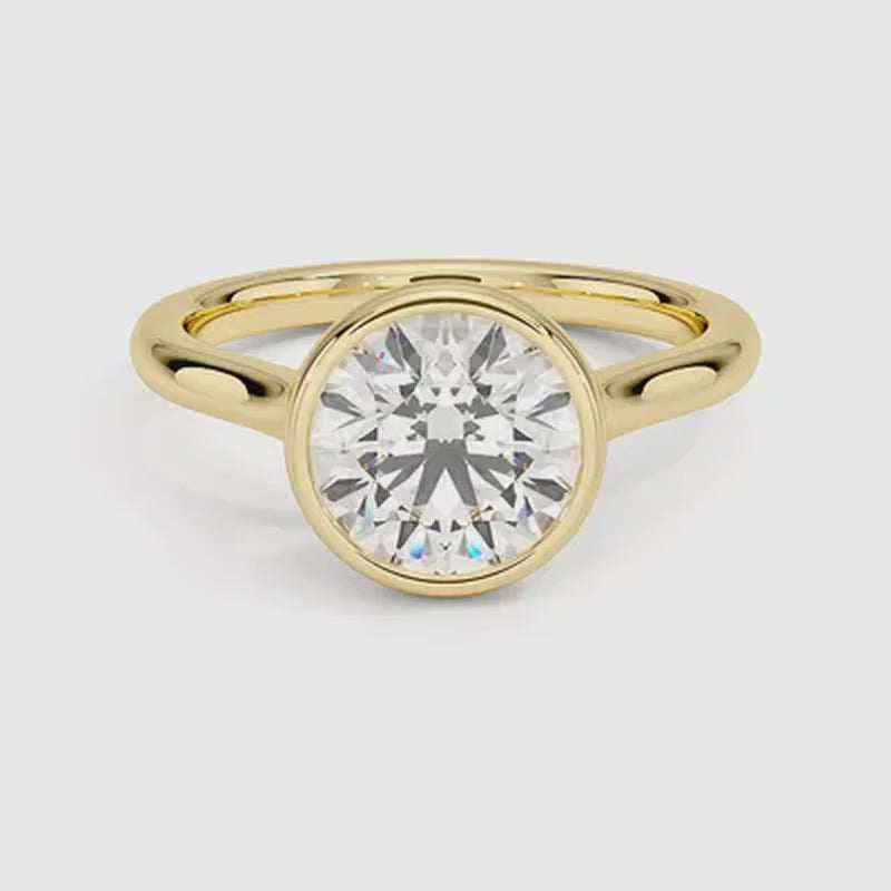 Jeju Diamond Ring - Yellow Gold - 360 Loop