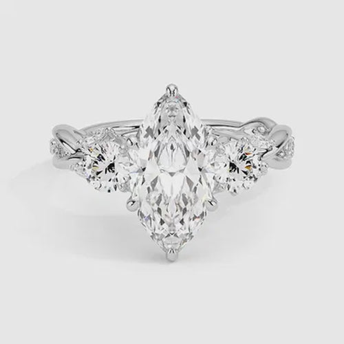 Amalfi Diamond Ring - White Gold - 360 Loop