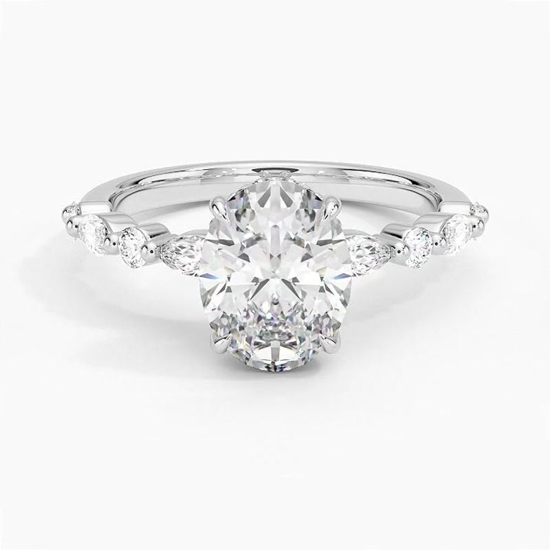 Fiji Diamond Ring - White Gold - 360 Loop