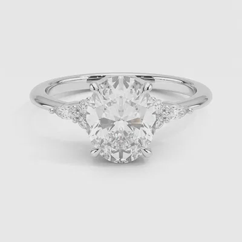 Aspen Diamond Ring - White Gold - 360 Loop