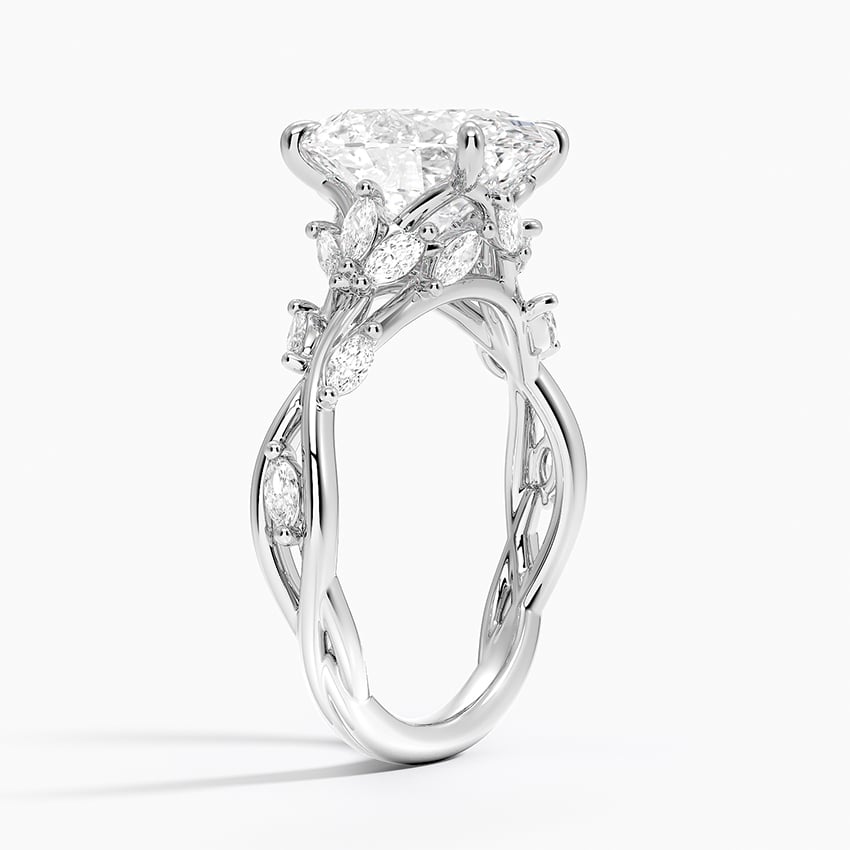 Capri Diamond Ring - White Gold - 3 ct - Side 1