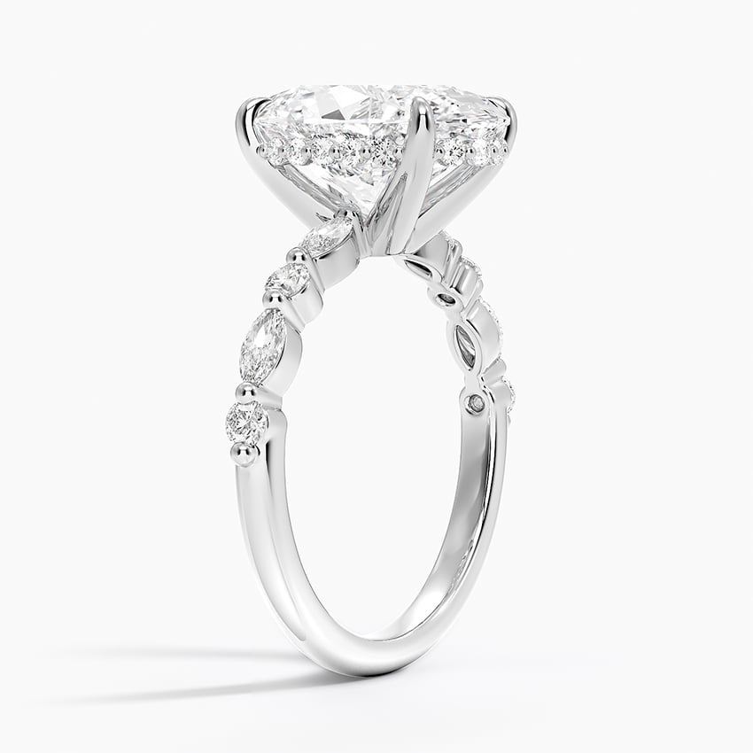 Fiji Diamond Ring - White Gold - 3.5 ct - Side 1