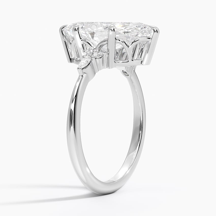 Tahoe Diamond Ring - White Gold - 3.5 ct - Side 1