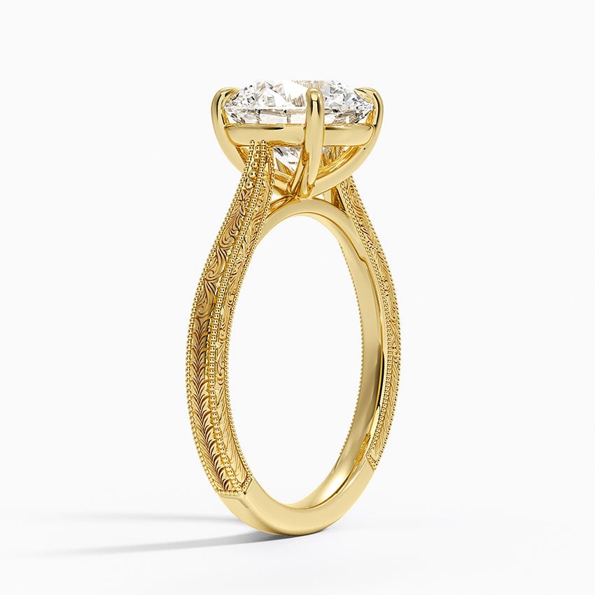 Okinawa Diamond Ring - Yellow Gold - 2.5 ct - Side 1
