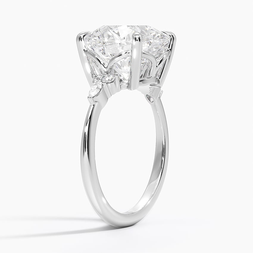 Sorrento Diamond Ring - White Gold - 5 ct - Side 1