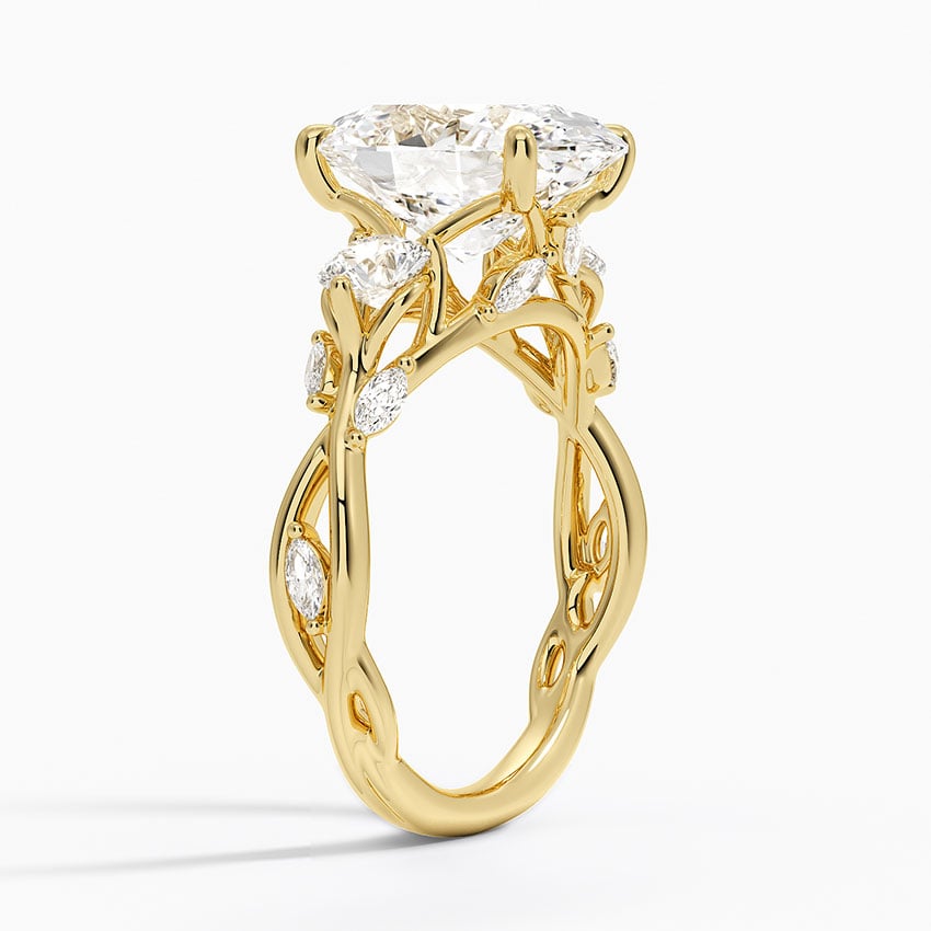 Santorini Diamond Ring - Yellow Gold - 4 ct - Side 1