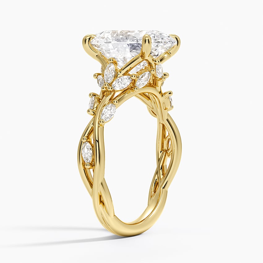 Capri Diamond Ring - Yellow Gold - 4 ct - Side 1