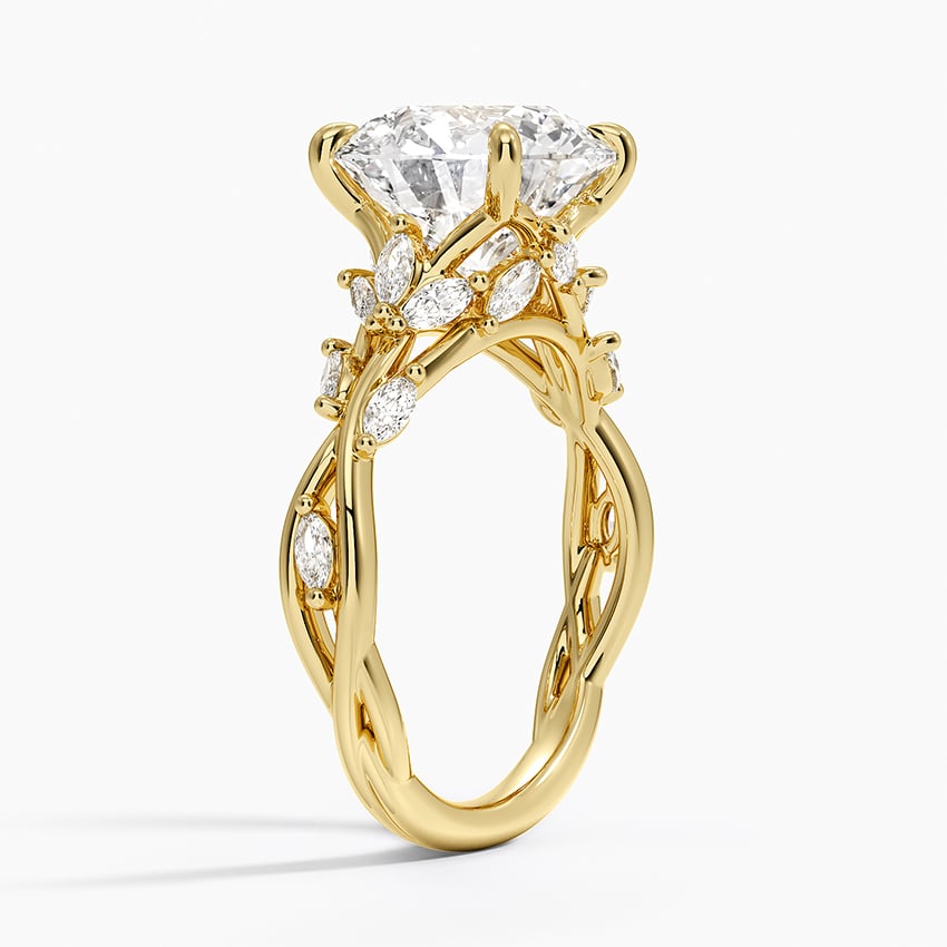 Positano Diamond Ring - Yellow Gold - 4 ct - Side 1