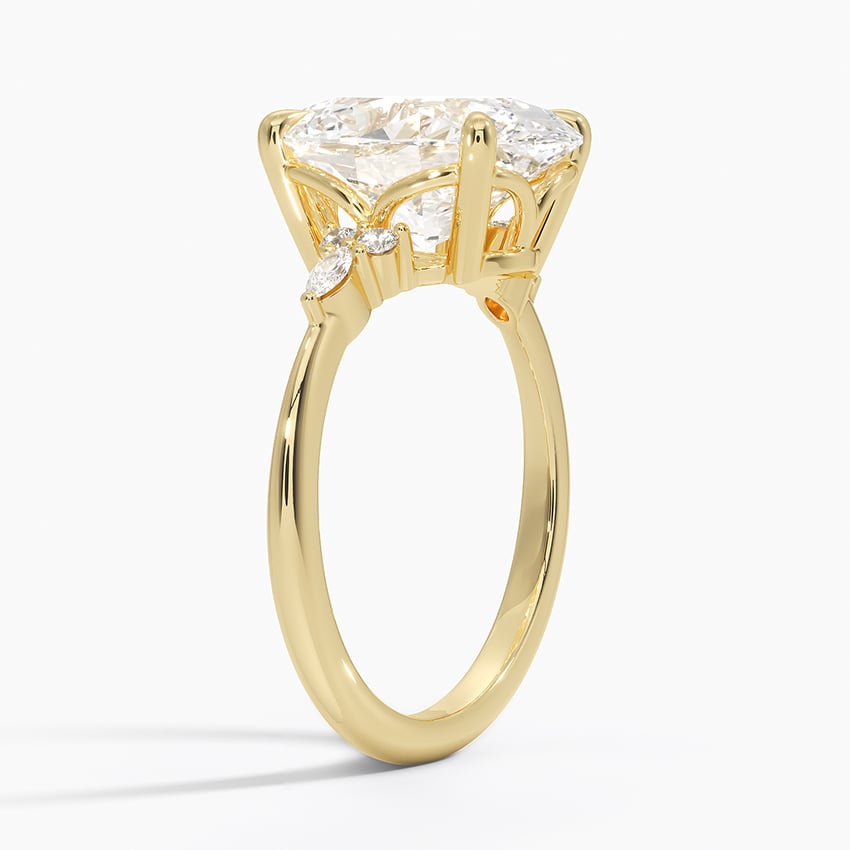 Aspen Diamond Ring - Yellow Gold - 4 ct - Side 1