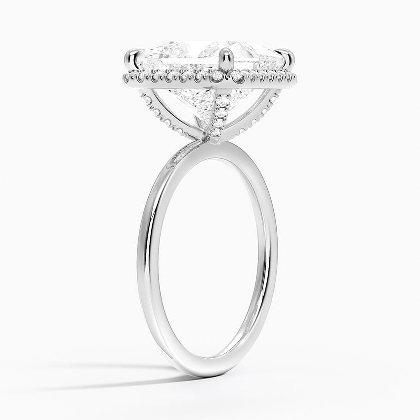 Bordeaux Diamond Ring - White Gold - 5 ct - Side 1