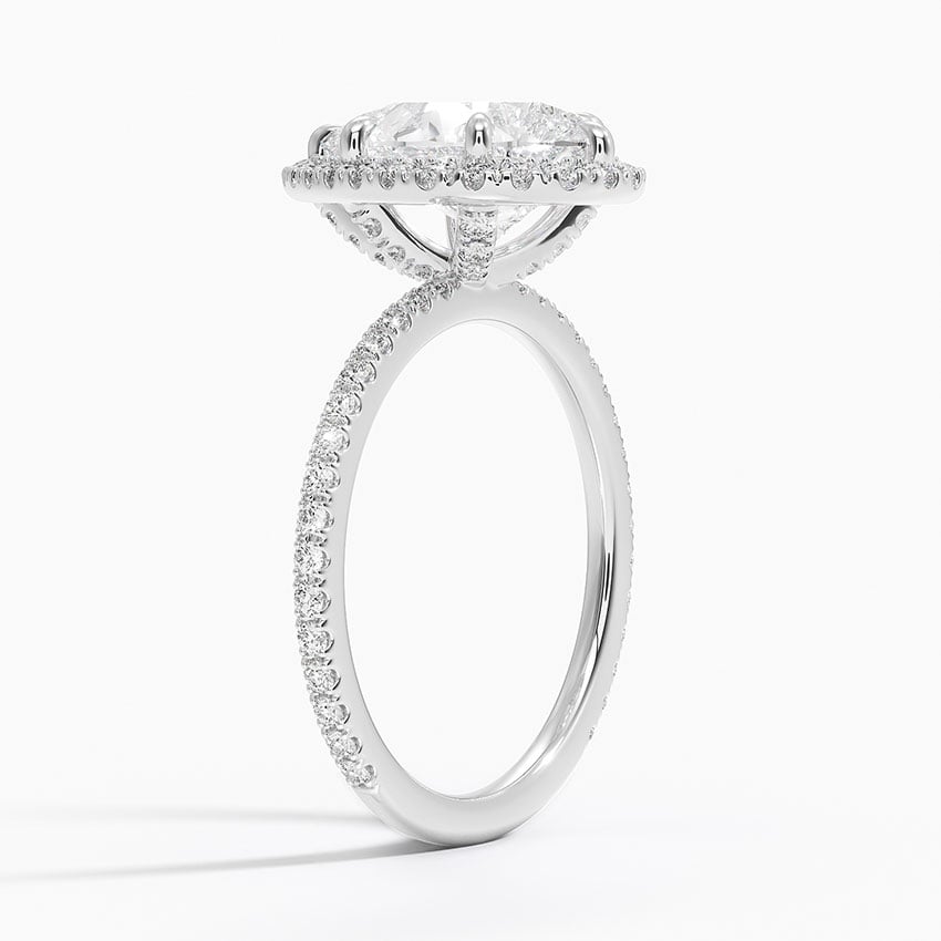 Provence Diamond Ring - White Gold - 2.5 ct - Side 1
