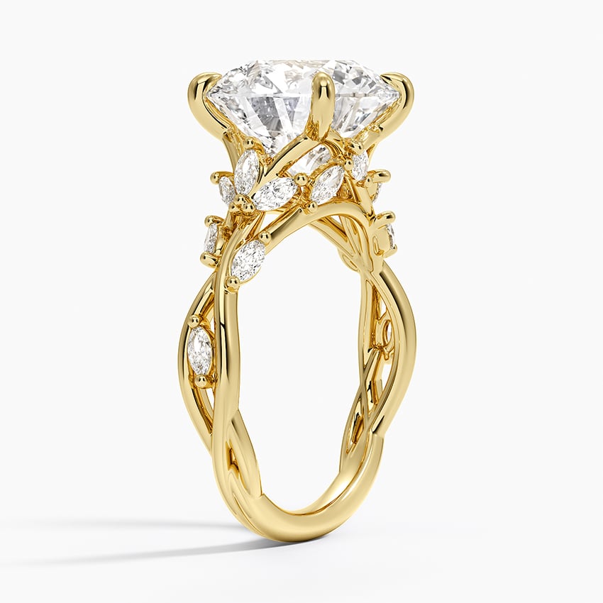 Positano Diamond Ring - Yellow Gold - 5 ct - Side 1