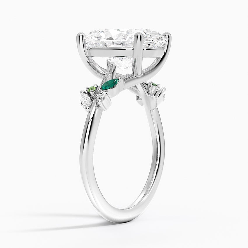 Lanai Diamond Ring - White Gold - 4 ct - Side 1