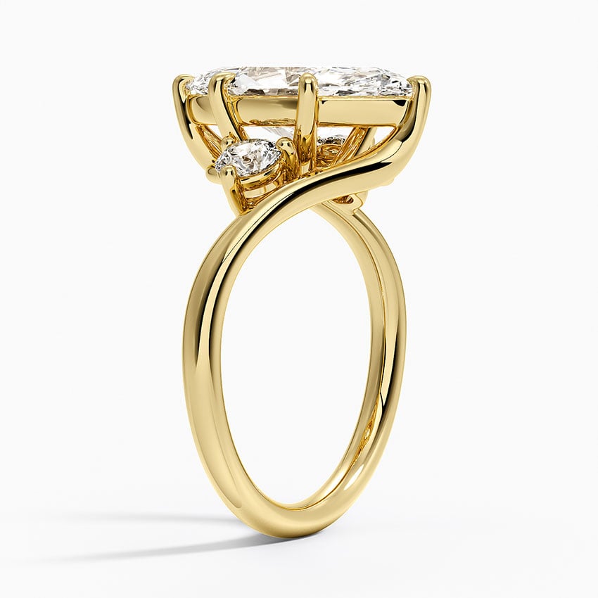 Portofino Diamond Ring - Yellow Gold - 2.5 ct - Side 1