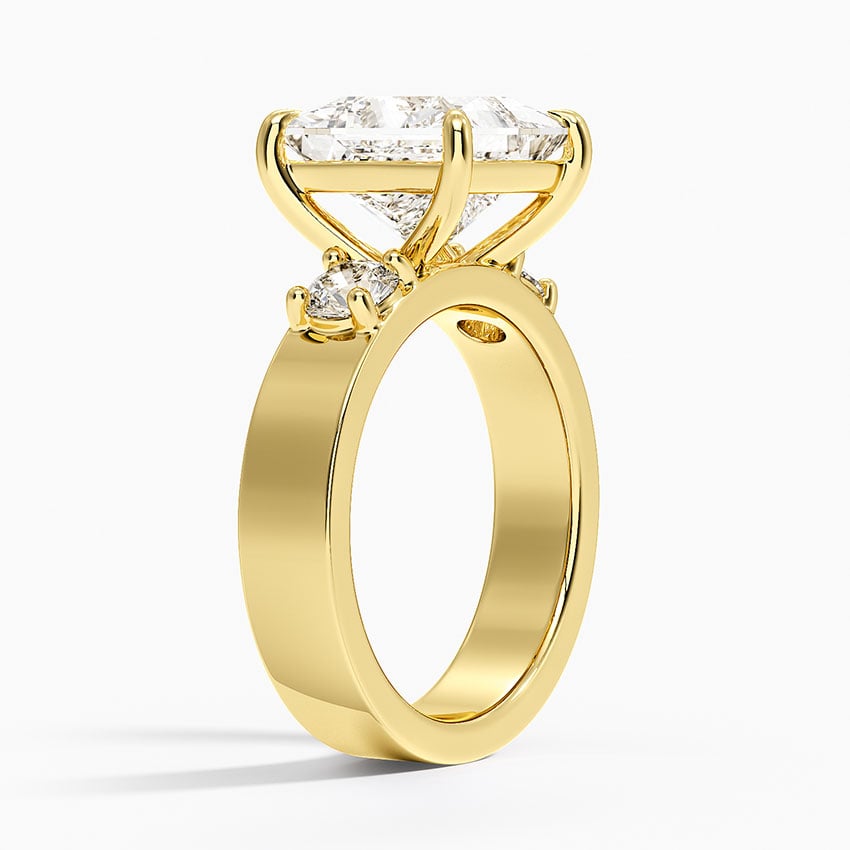 Tulum Diamond Ring - Yellow Gold - 4 ct - Side 1