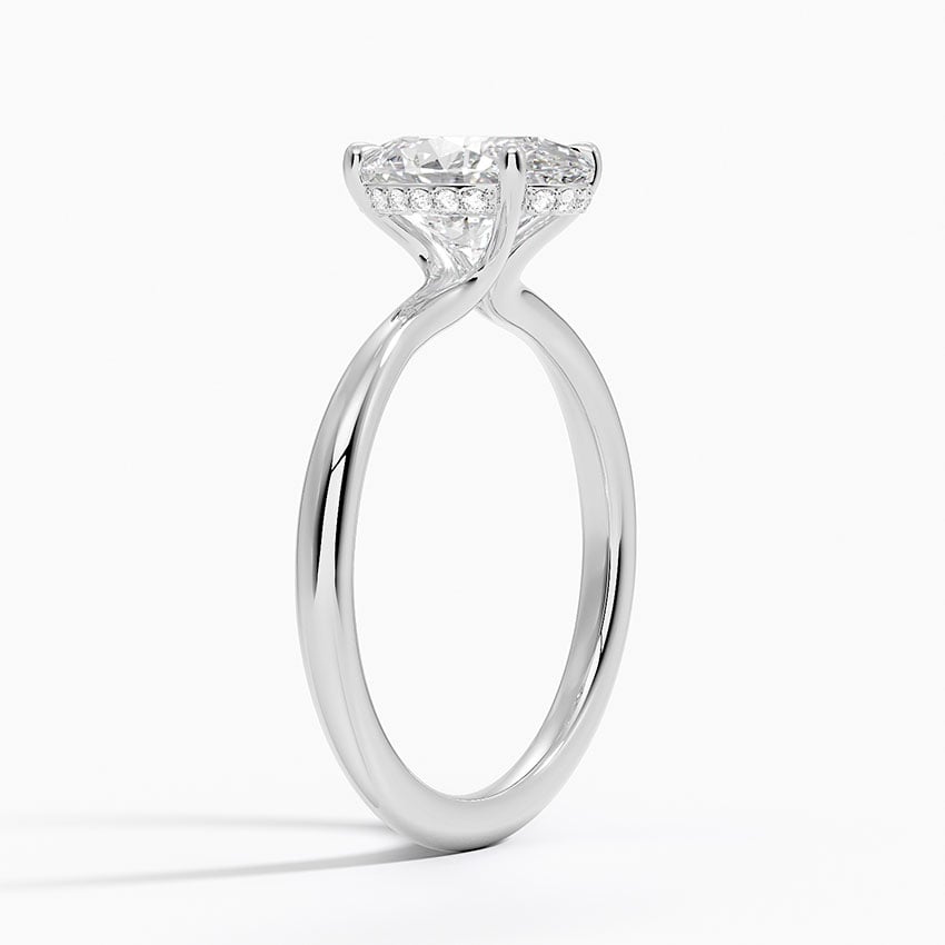 Carmel Diamond Ring - White Gold - 2 ct - Side 1