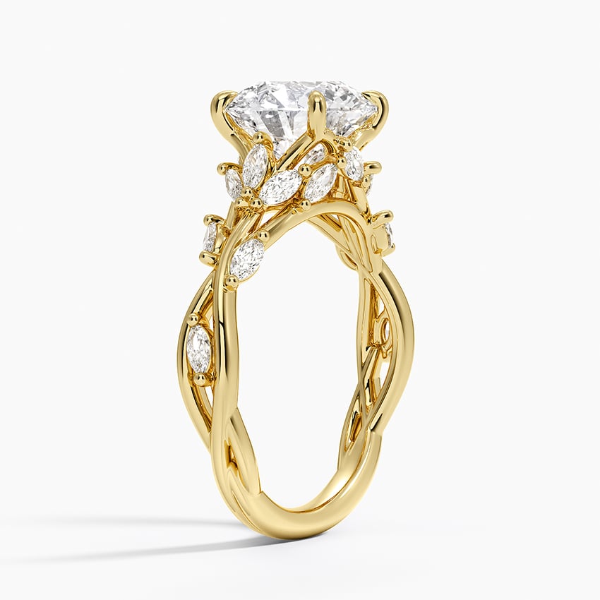 Positano Diamond Ring - Yellow Gold - 2.5 ct - Side 1
