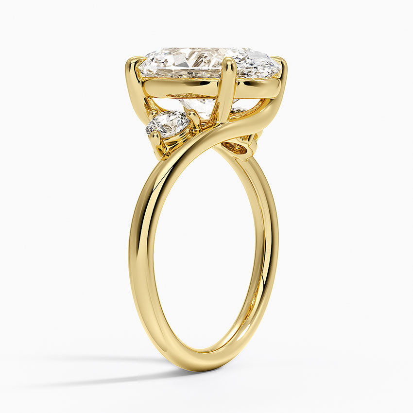 Kauai Diamond Ring - Yellow Gold - 3.5 ct - Side 1