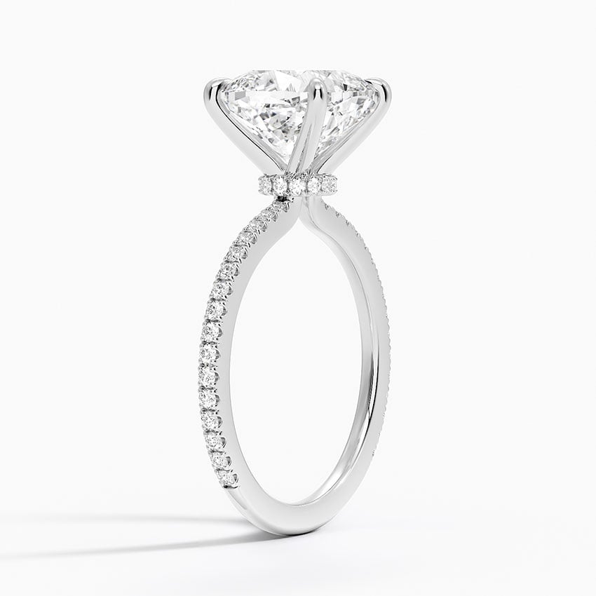 Monaco Diamond Ring - White Gold - 4 ct - Side 1