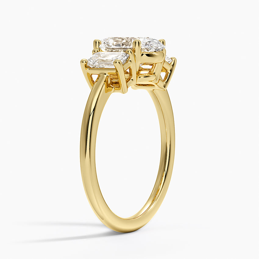 Geneva Diamond Ring - Yellow Gold - 2 ct - Side 1