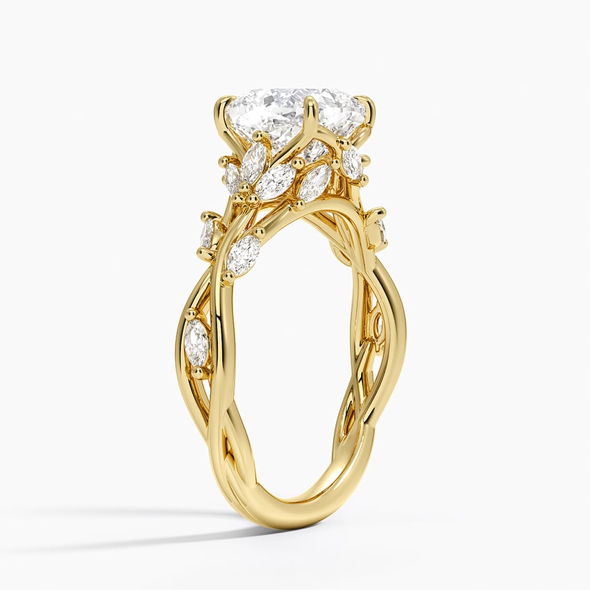 Sicily Diamond Ring - Yellow Gold - 2 ct - Side 1