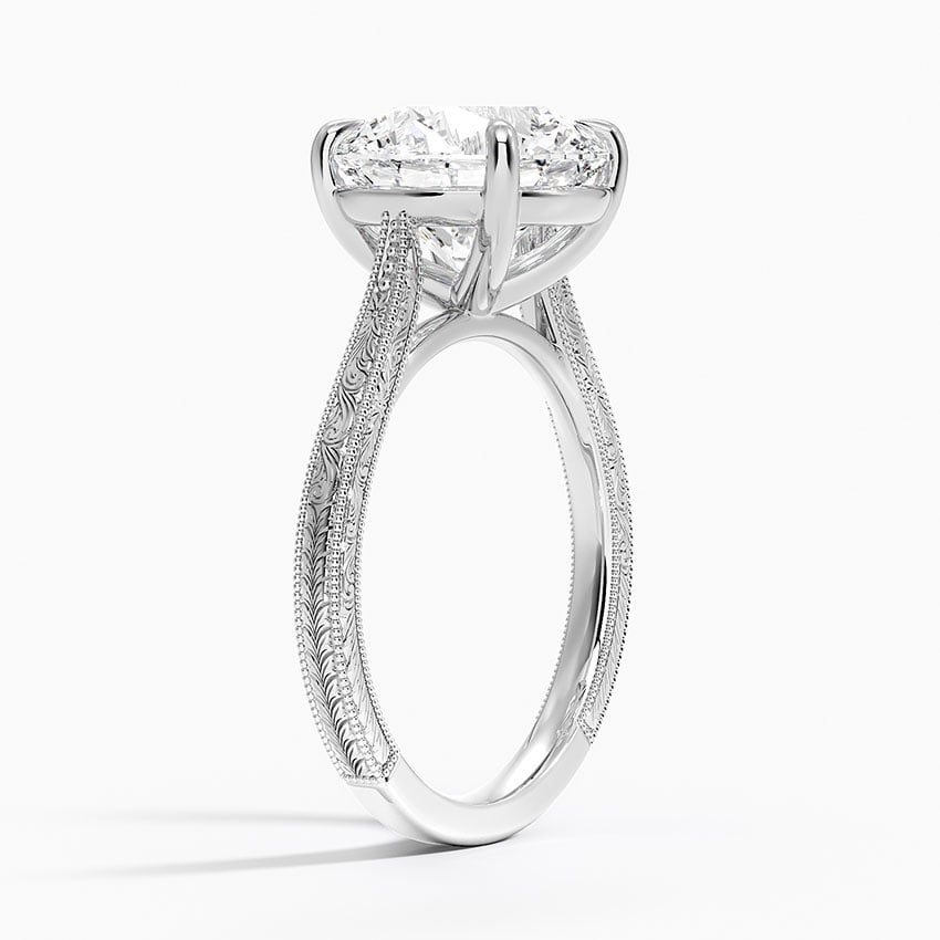 Okinawa Diamond Ring - White Gold - 4 ct - Side 1